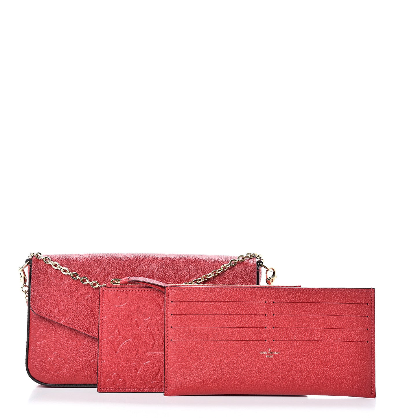 Empreinte Pochette Felicie Chain Wallet Cherry