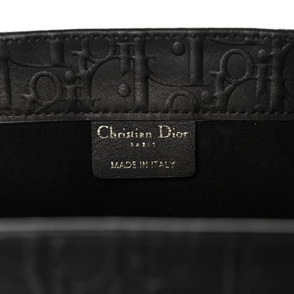 Christian Dior Oblique Calfskin Embossed Book Tote Black 6 of 9