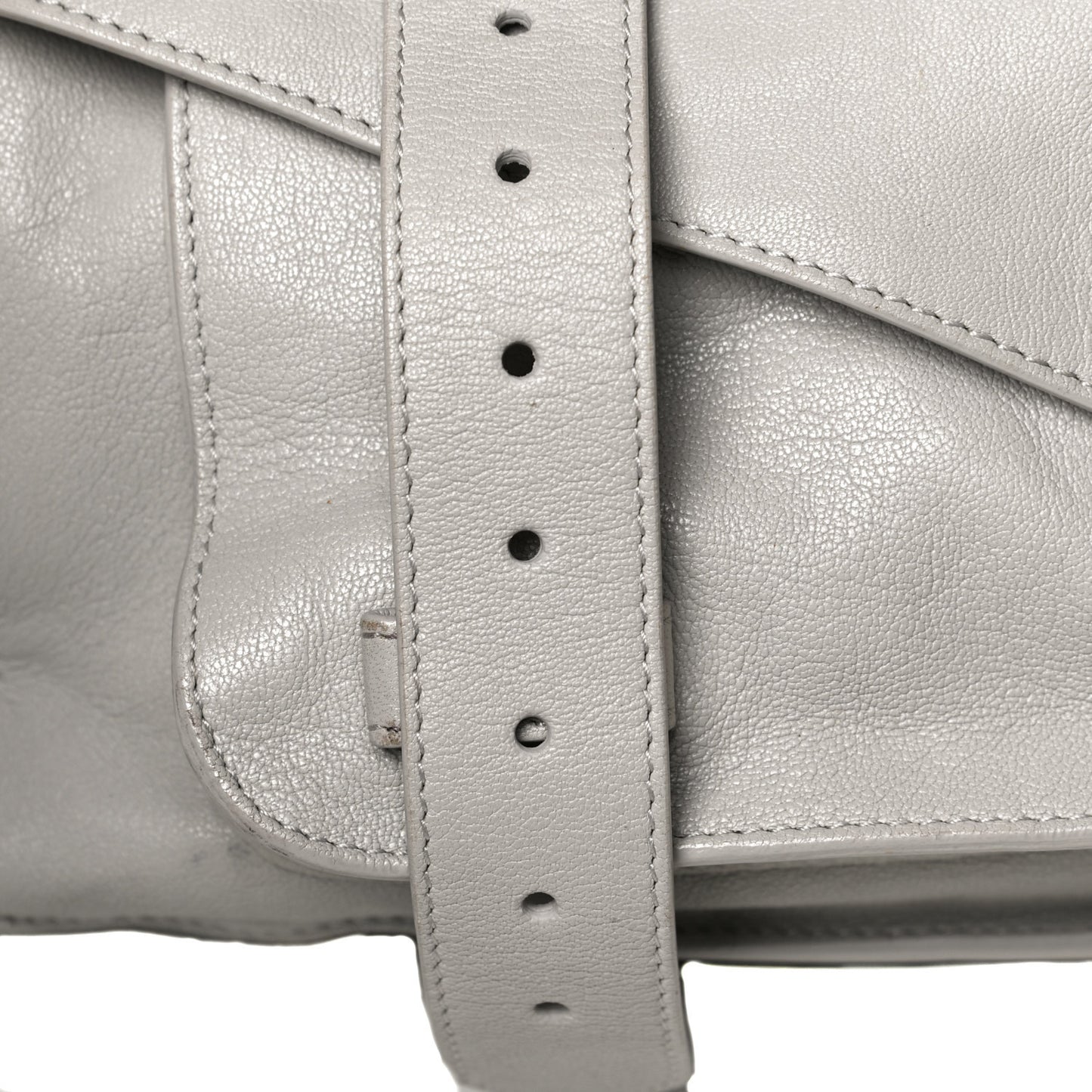 Lambskin Medium PS1 Satchel Pale Steel