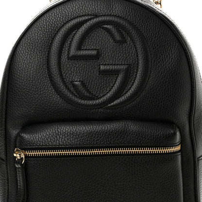 Gucci Pebbled Calfskin Soho Chain Backpack Black 8 of 11