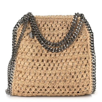 Stella McCartney Raffia Mini Falabella Fold Over Tote Natural 1 of 8