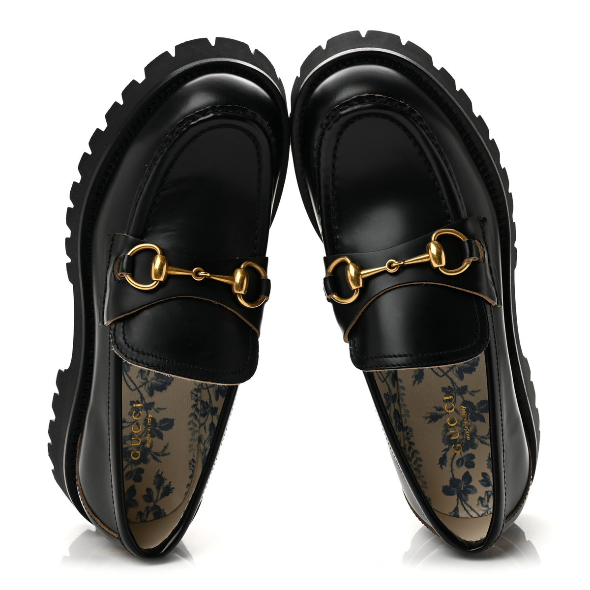 Gucci Cordovan Lux Womens Harald Horsebit 25mm Platform Loafers 37.5 Black 2 of 11