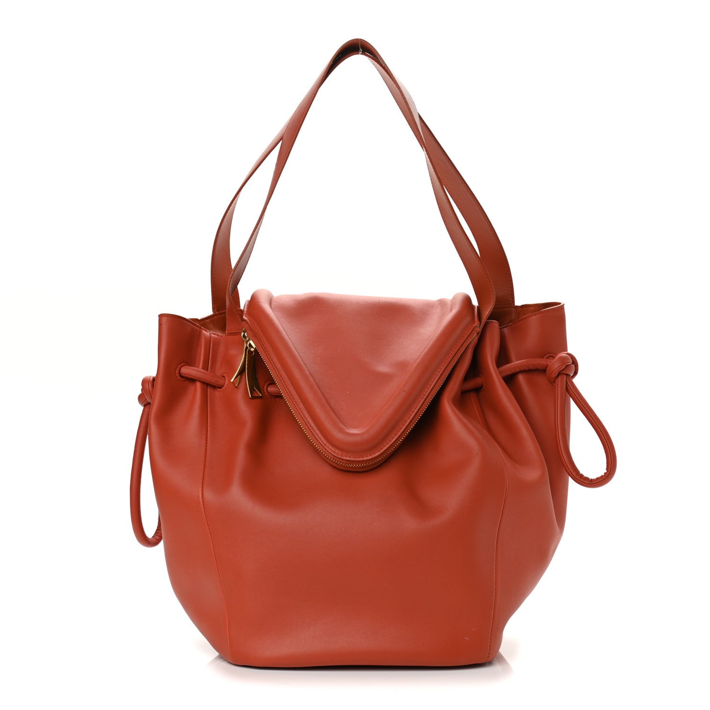 Calfskin Large Beak Tote Orange