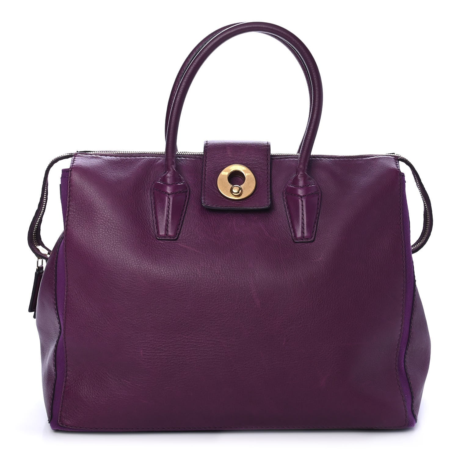 Saint Laurent Calfskin Suede Medium Travel Muse Two Cabas Purple 1 of 4