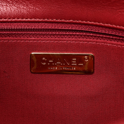 Chanel Goatskin Quilted Large Chanel 19 Flap Red 6 of 10