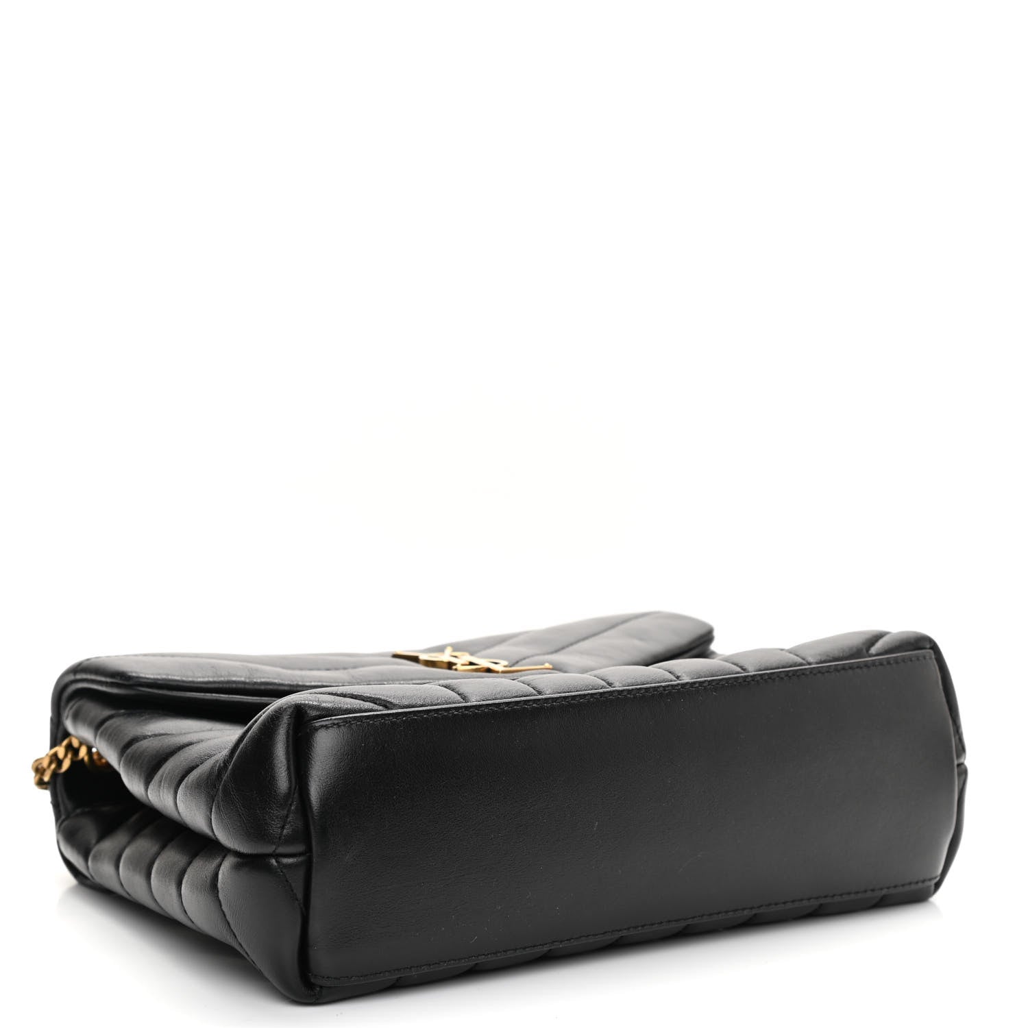 Saint Laurent Calfskin Y Quilted Monogram Small Loulou Chain Satchel Black 4 of 9