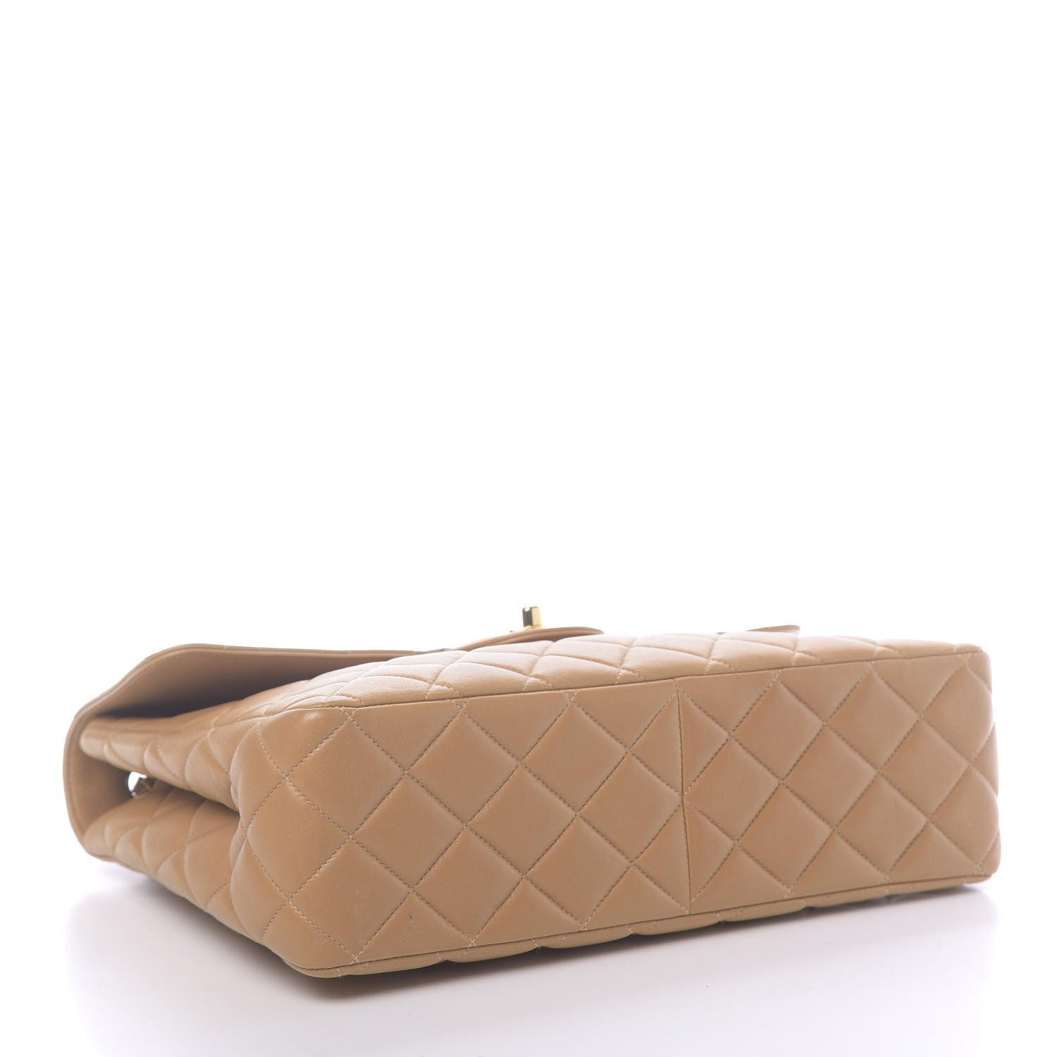 Chanel Lambskin Quilted Maxi Single Flap Beige 4 of 13