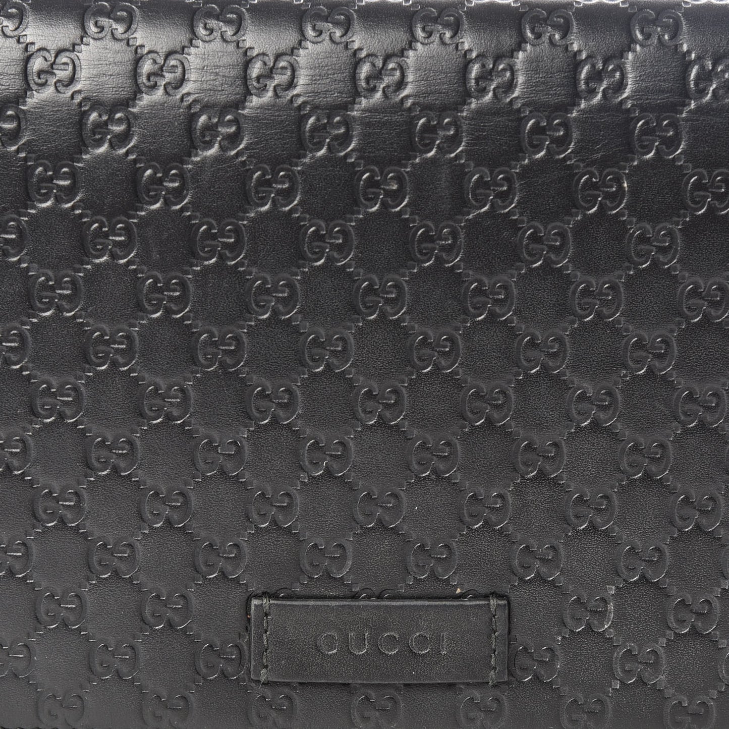 Microguccissima Crossbody Wallet Black
