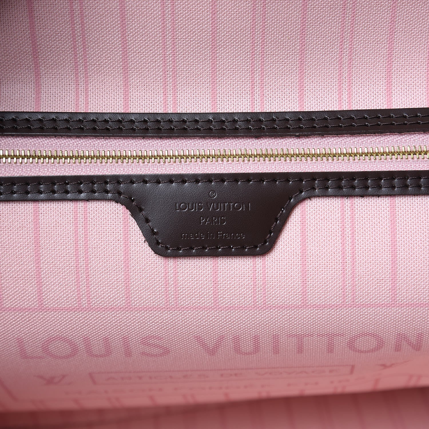 Louis Vuitton Damier Ebene Neo Neverfull MM Rose Ballerine 7 of 11