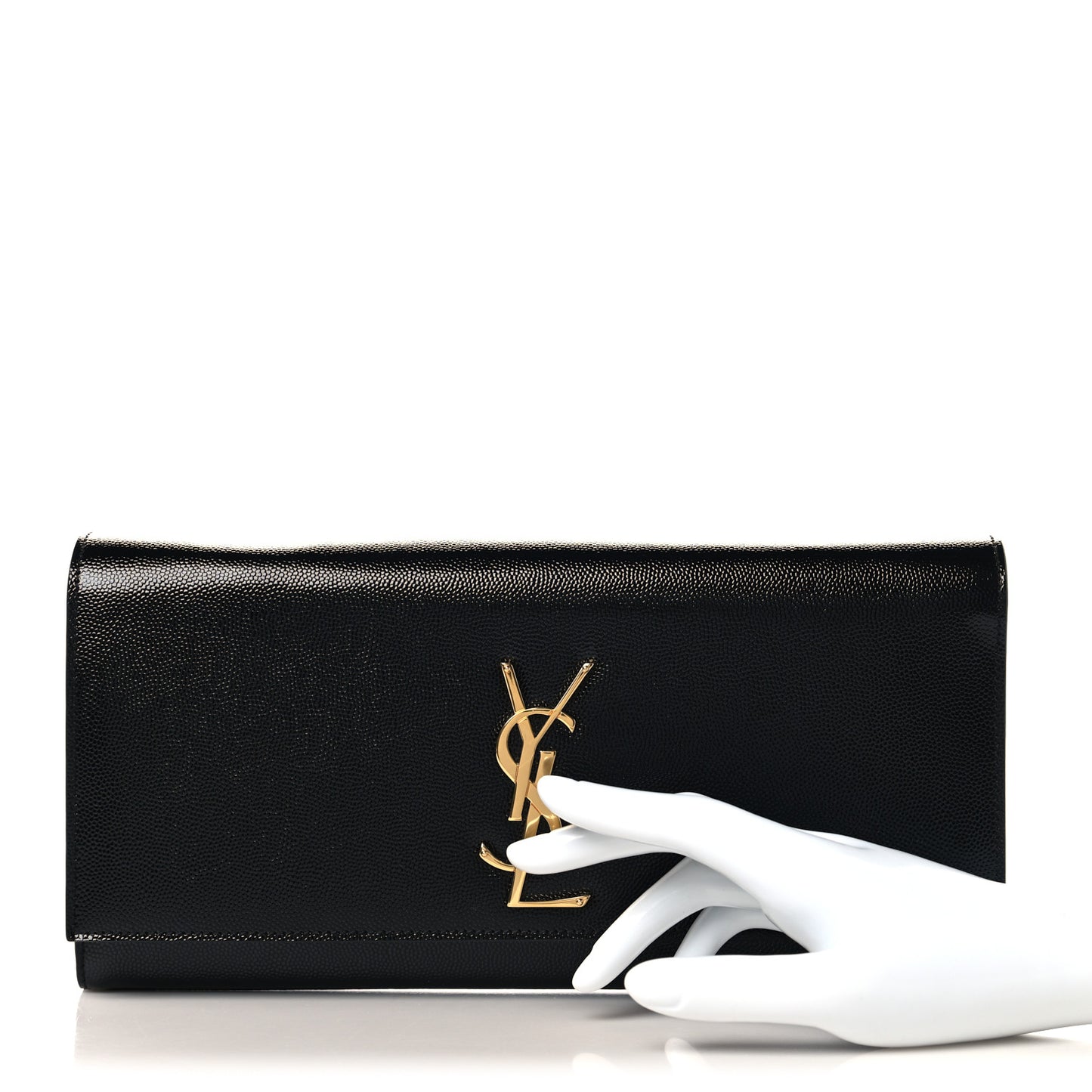 Grain De Poudre Monogram Cassandre Clutch Black Black