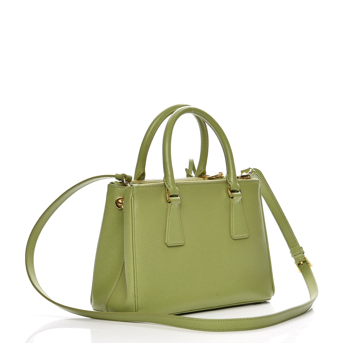 Saffiano Lux Mini Galleria Double Zip Tote Prato