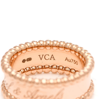 Van Cleef & Arpels 18K Rose Gold Perlee Signature Ring 50 5.25 6 of 6