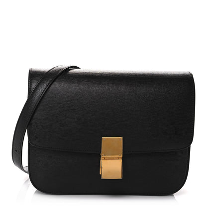 Celine Liege Calfskin Medium Classic Box Flap Bag Black 1 of 10