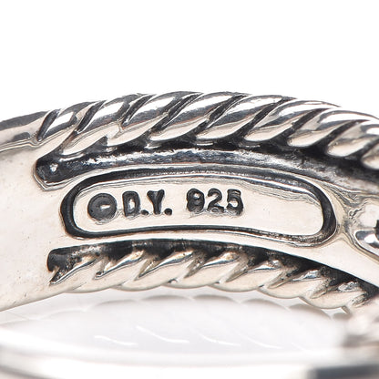 David Yurman Sterling Silver Diamond X Crossover Ring 49 4.75 5 of 5