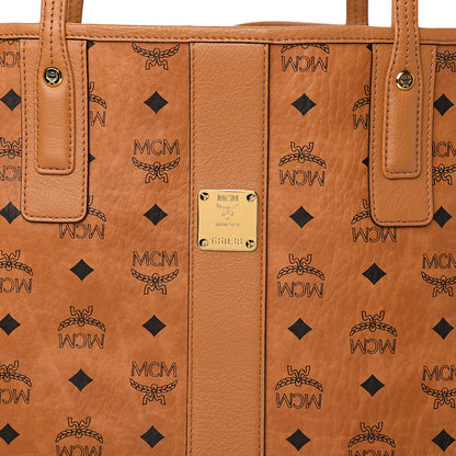 MCM Visetos Large Liz Reversible Shopper Tote Cognac 14 of 15