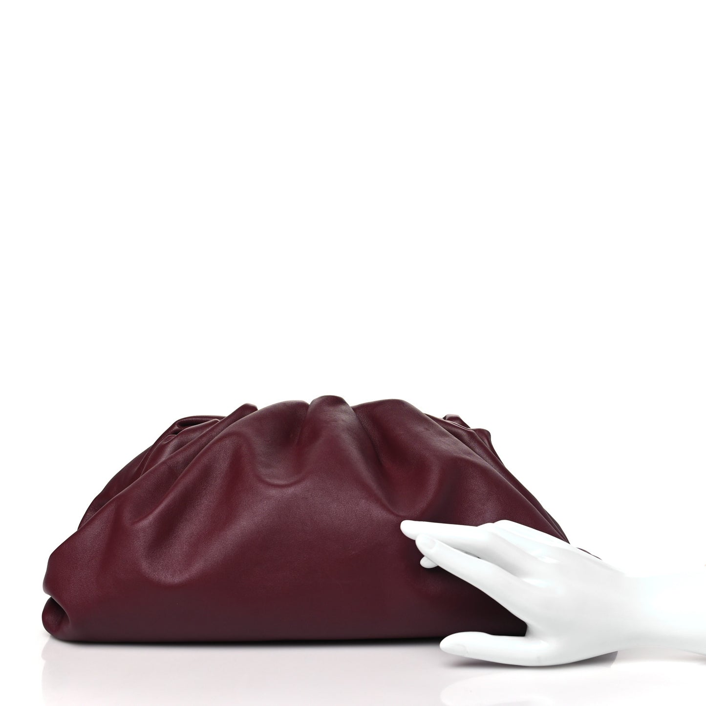 Smooth Butter Calf The Pouch Oversized Clutch Bordeaux