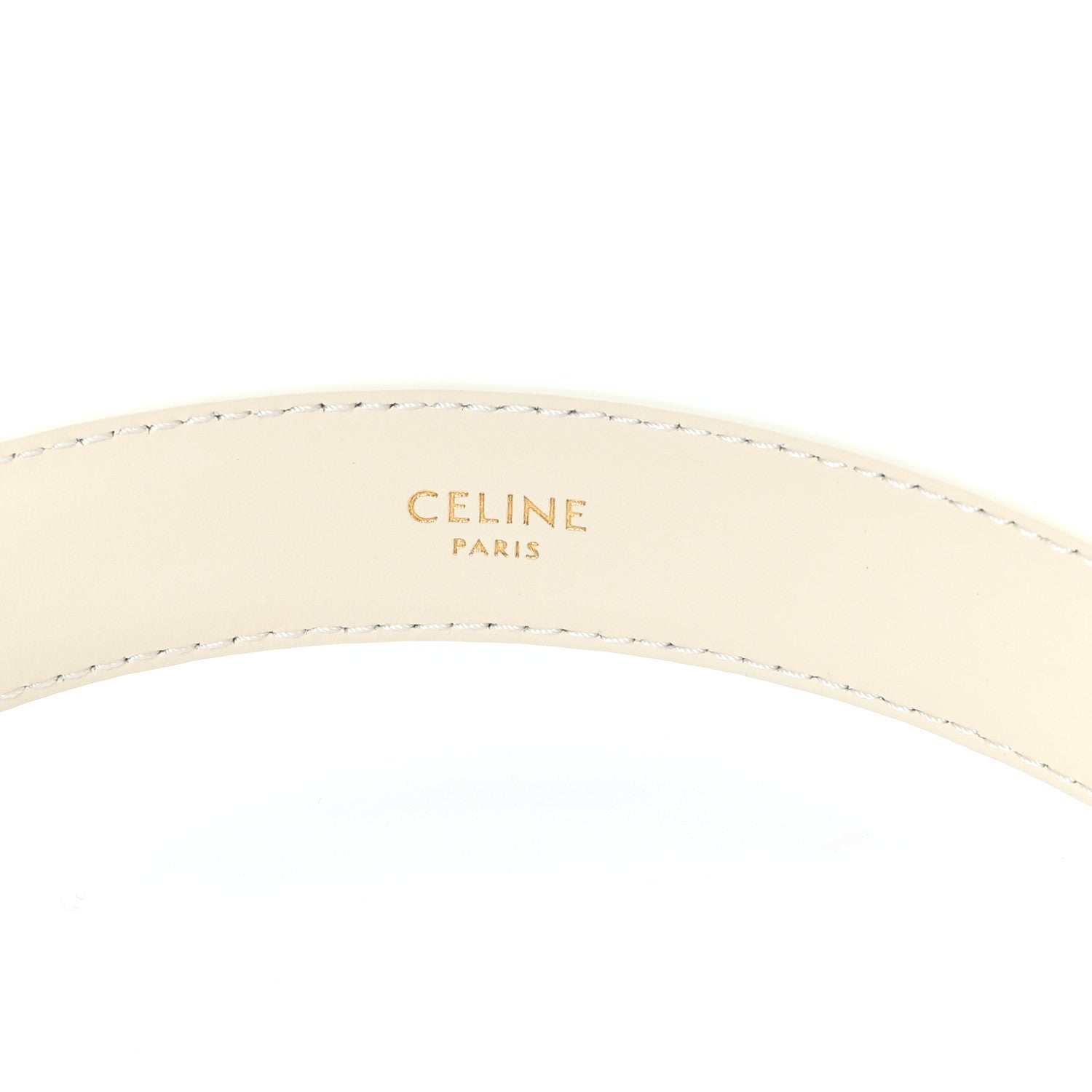 Celine Taurillon Triomphe Medium 25mm Belt 75 30 Rice 3 of 6