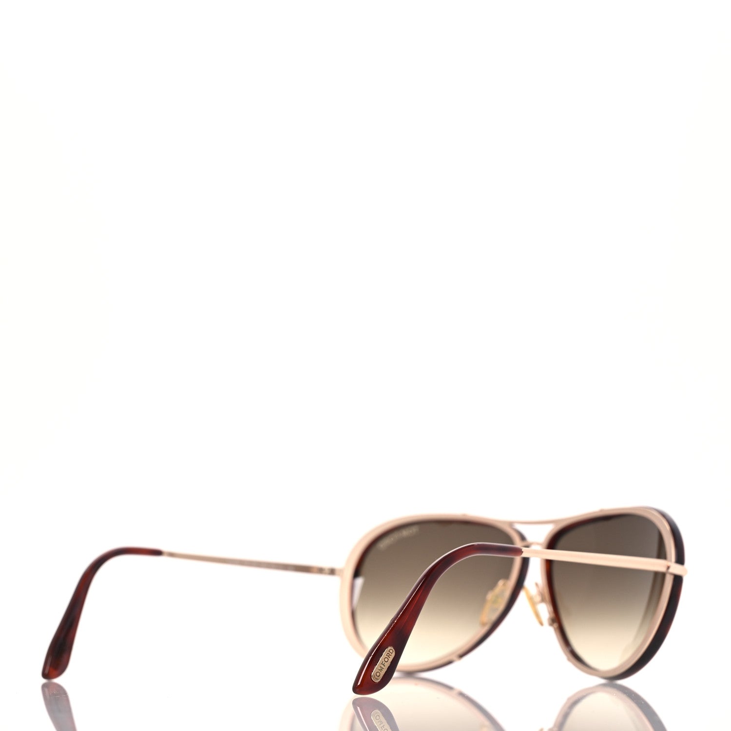 Tom Ford Cyrille Aviator Sunglasses TF109 Tortoise 4 of 9