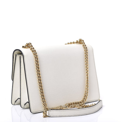 Dolce & Gabbana Grained Calfskin Rosalia Shoulder Bag White 2 of 8