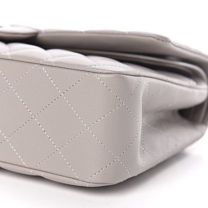 Chanel Lambskin Quilted Medium Double Flap Grey 9 of 11