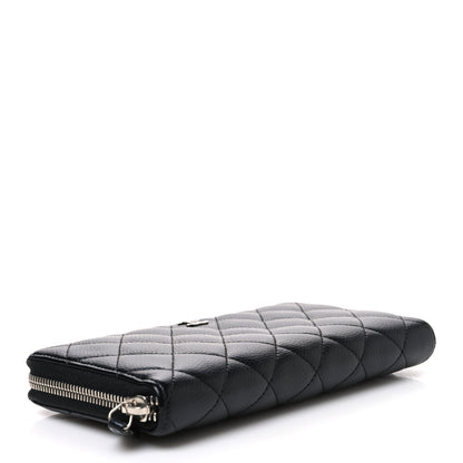 Chanel Caviar Quilted Large Gusset Zip Around Wallet Black 4 of 8