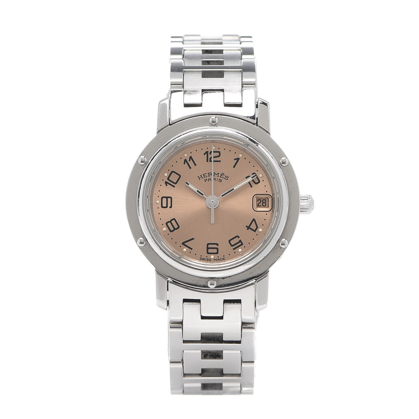 Stainless Steel 24mm Clipper Quartz Watch Pink