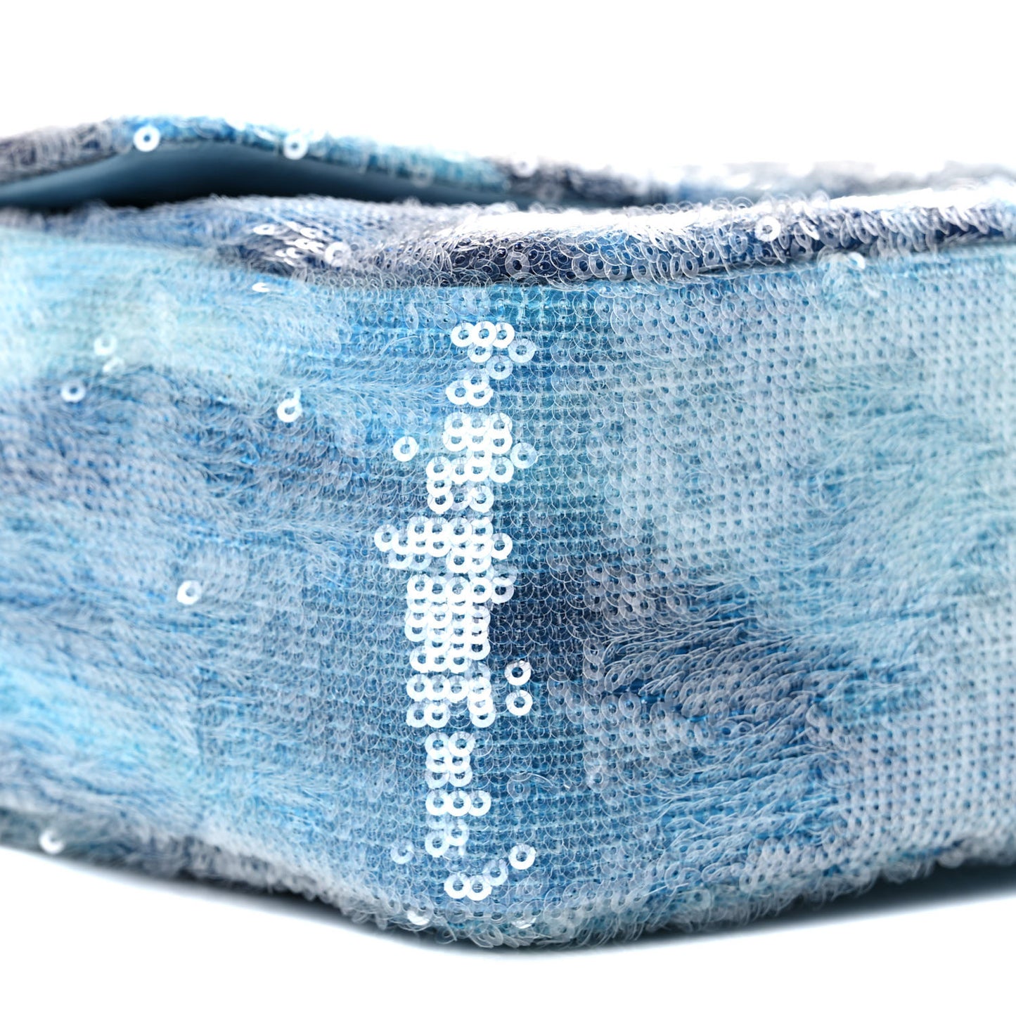 Sequin Large Waterfall Flap Light Blue