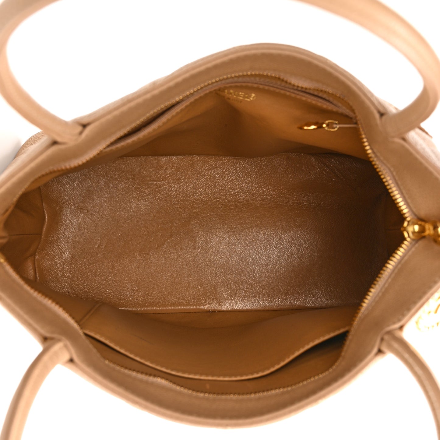 Caviar Quilted Medallion Tote Beige