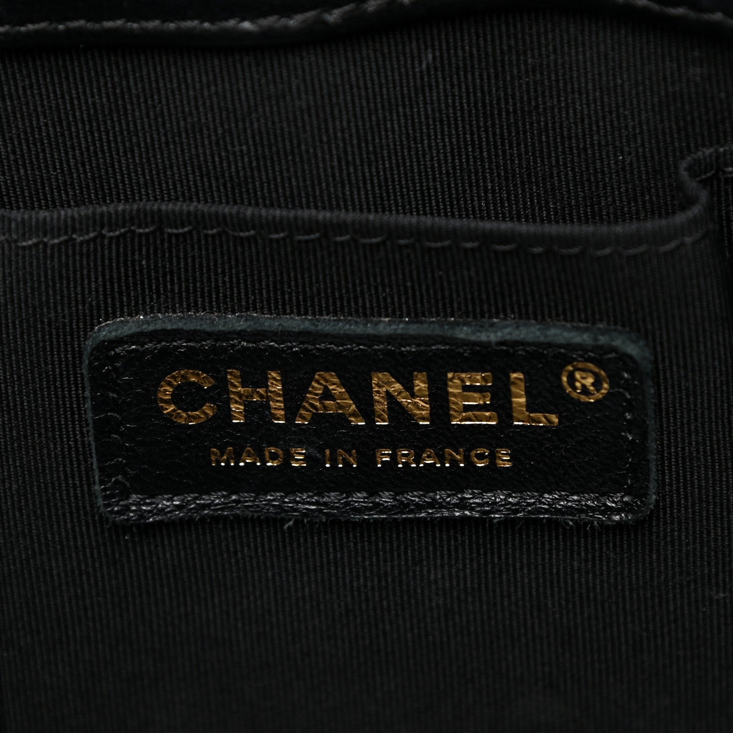 Chanel Lambskin Chevron Drawstring Bag Black 5 of 13