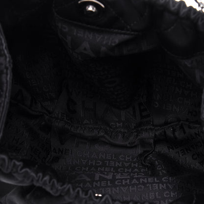 Chanel Satin Diamond Stitch Croissant Pochette Black 5 of 12