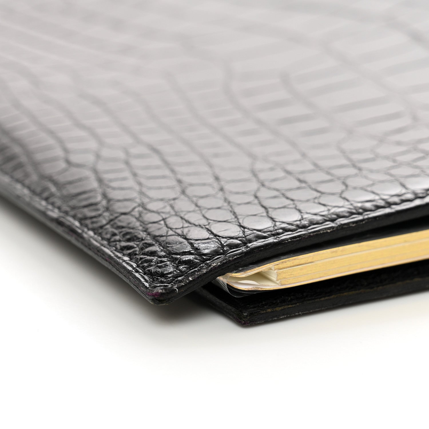 Hermes Matte Alligator Globe Trotter Agenda Cover Black 8 of 8