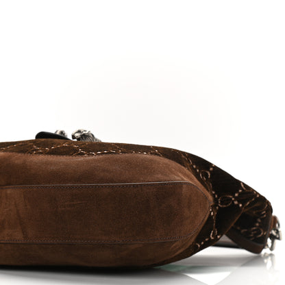 Gucci Velvet GG Monogram Web Medium Dionysus Hobo Brown 10 of 10