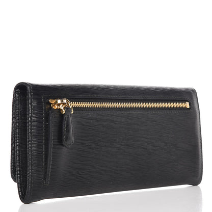 Prada Vitello Move Continental Flap Wallet Black 3 of 11