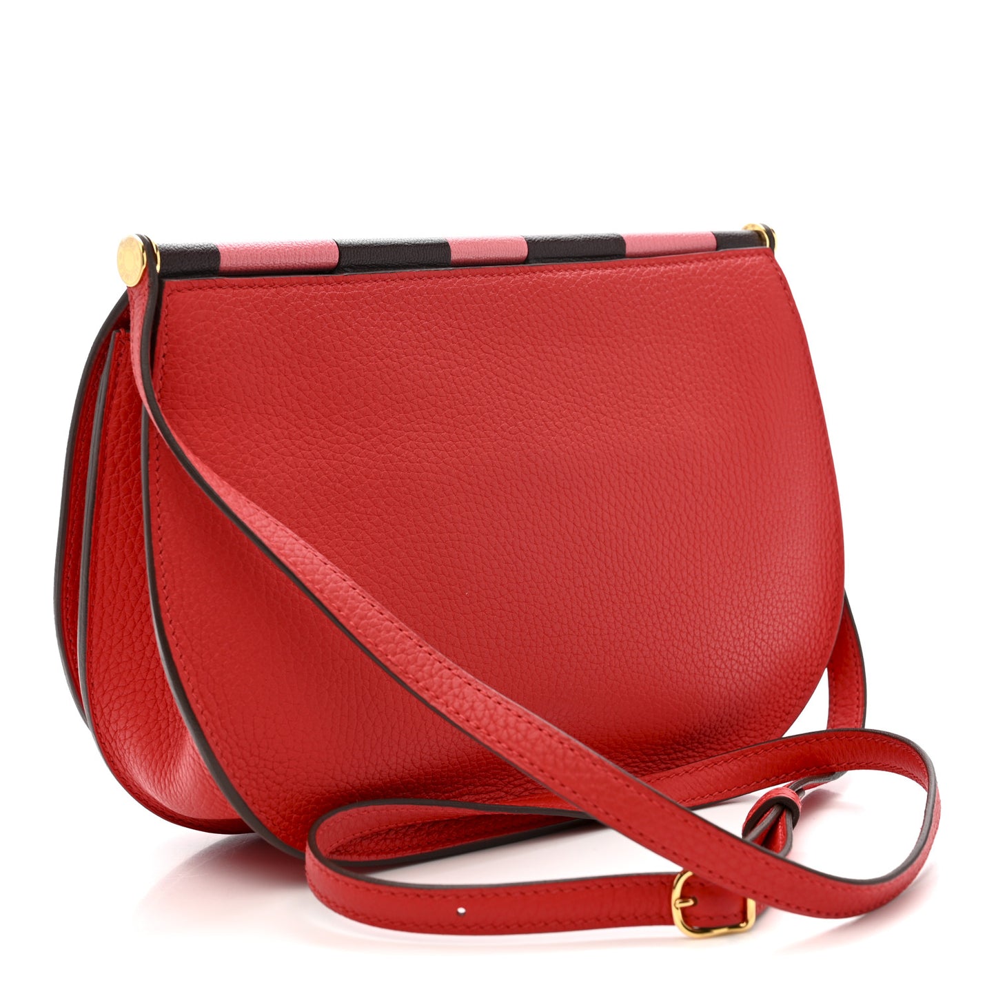 Taurillon Clemence Chevre Mysore Saut 25 Rouge De Coeur Rose Azalee Rouge Sellier