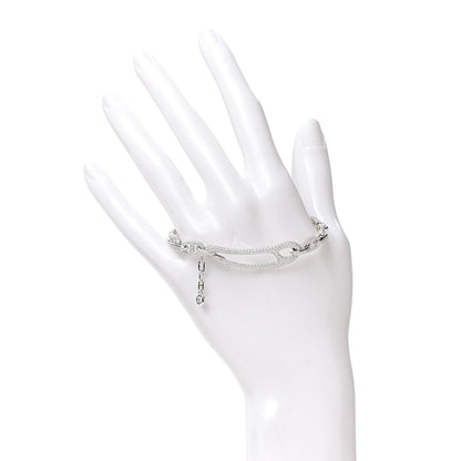 Hermes 18K White Gold Pave Diamond MM Chaine d'Ancre Punk Bracelet SH 2 of 8