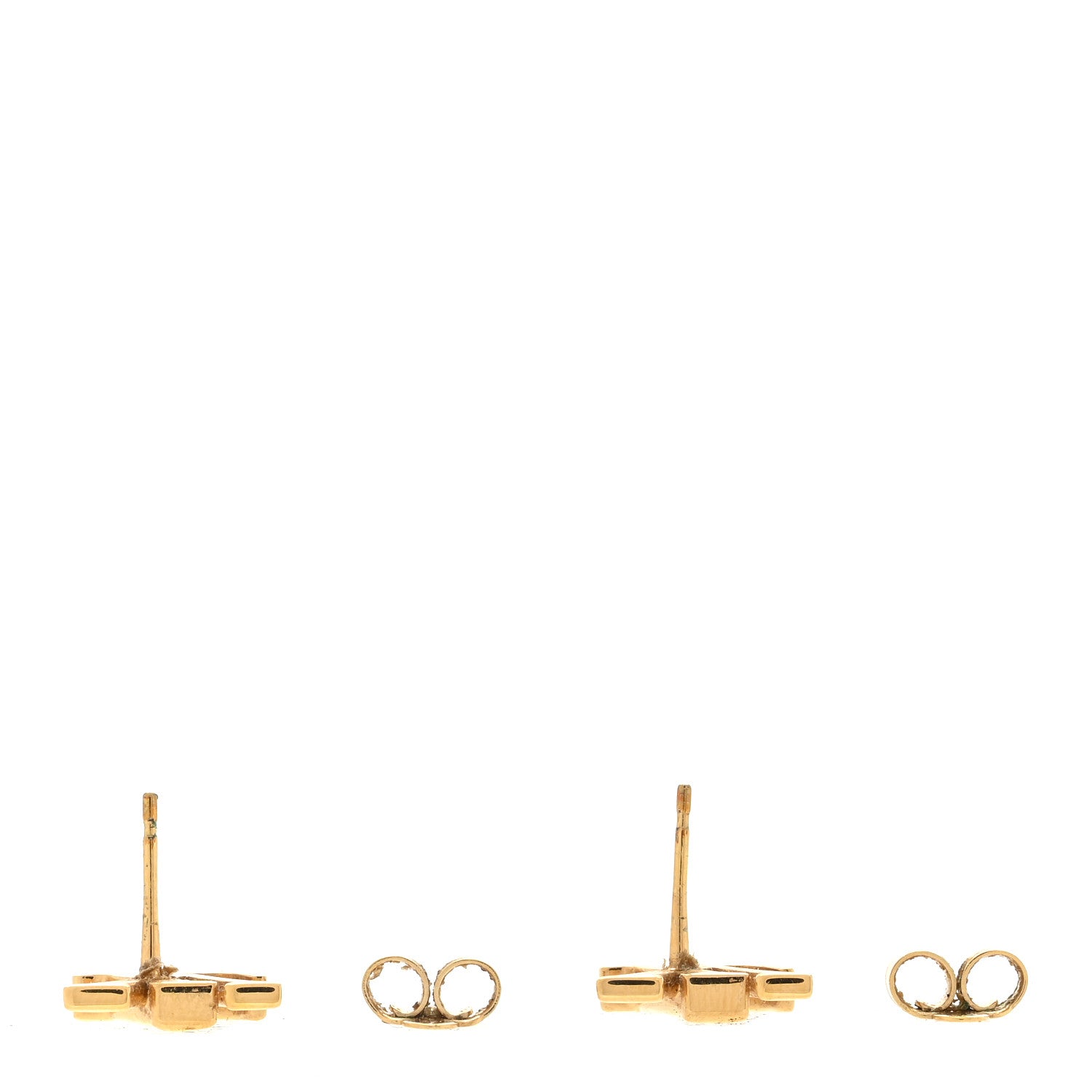 Louis Vuitton Metal LV Iconic Earrings Gold 3 of 4