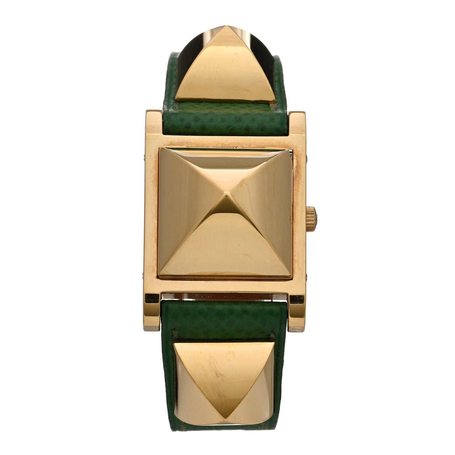 Hermes Stainless Steel Courchevel 23mm Medor Quartz Watch Vert Clair 1 of 6