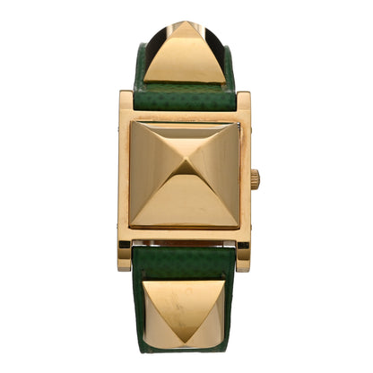 Hermes Stainless Steel Courchevel 23mm Medor Quartz Watch Vert Clair 1 of 6