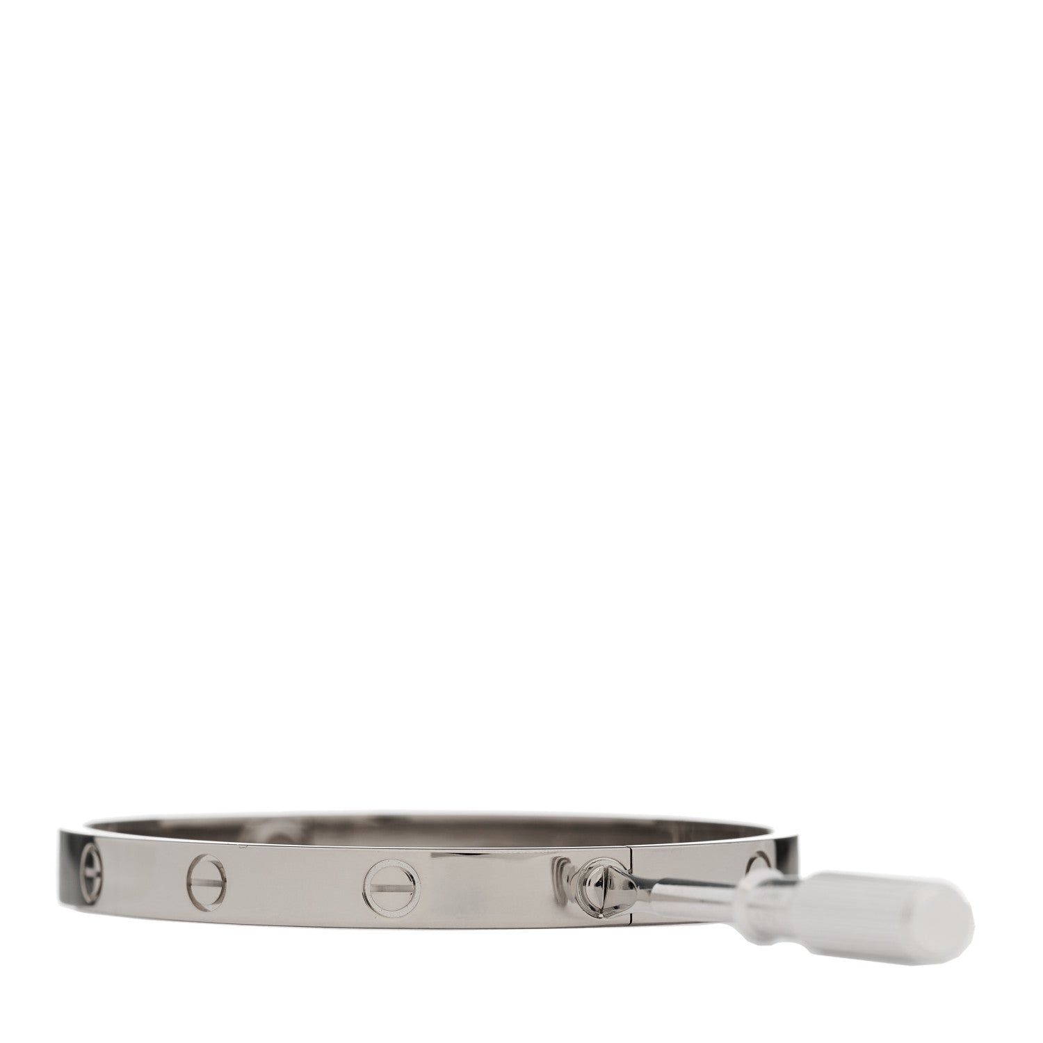 Cartier 18K White Gold LOVE Bracelet 19 7 of 8