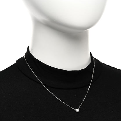 Cartier 18K White Gold Diamond D'Amour Heart Pendant Necklace 2 of 4