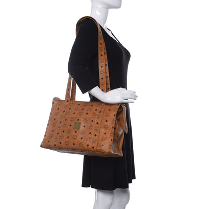 MCM Visetos Shopper Tote Cognac 2 of 9