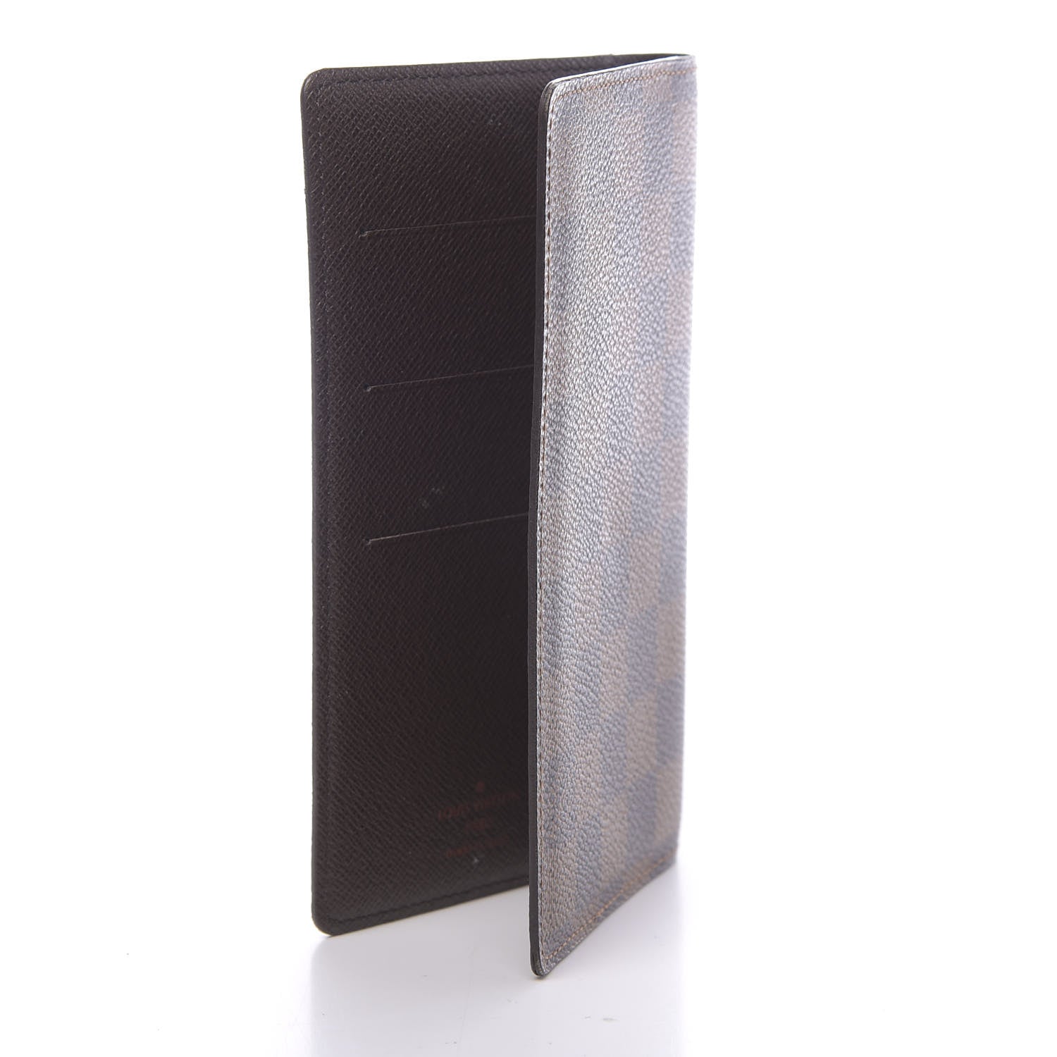 Louis Vuitton Damier Ebene Checkbook Cover Wallet 3 of 10