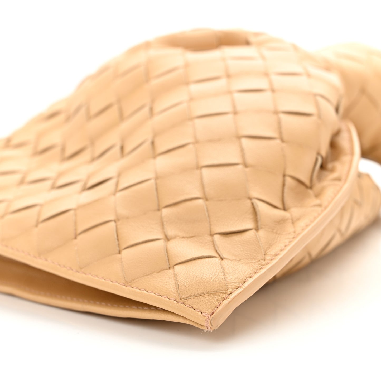 Nappa Intrecciato Mini BV Twist Almond