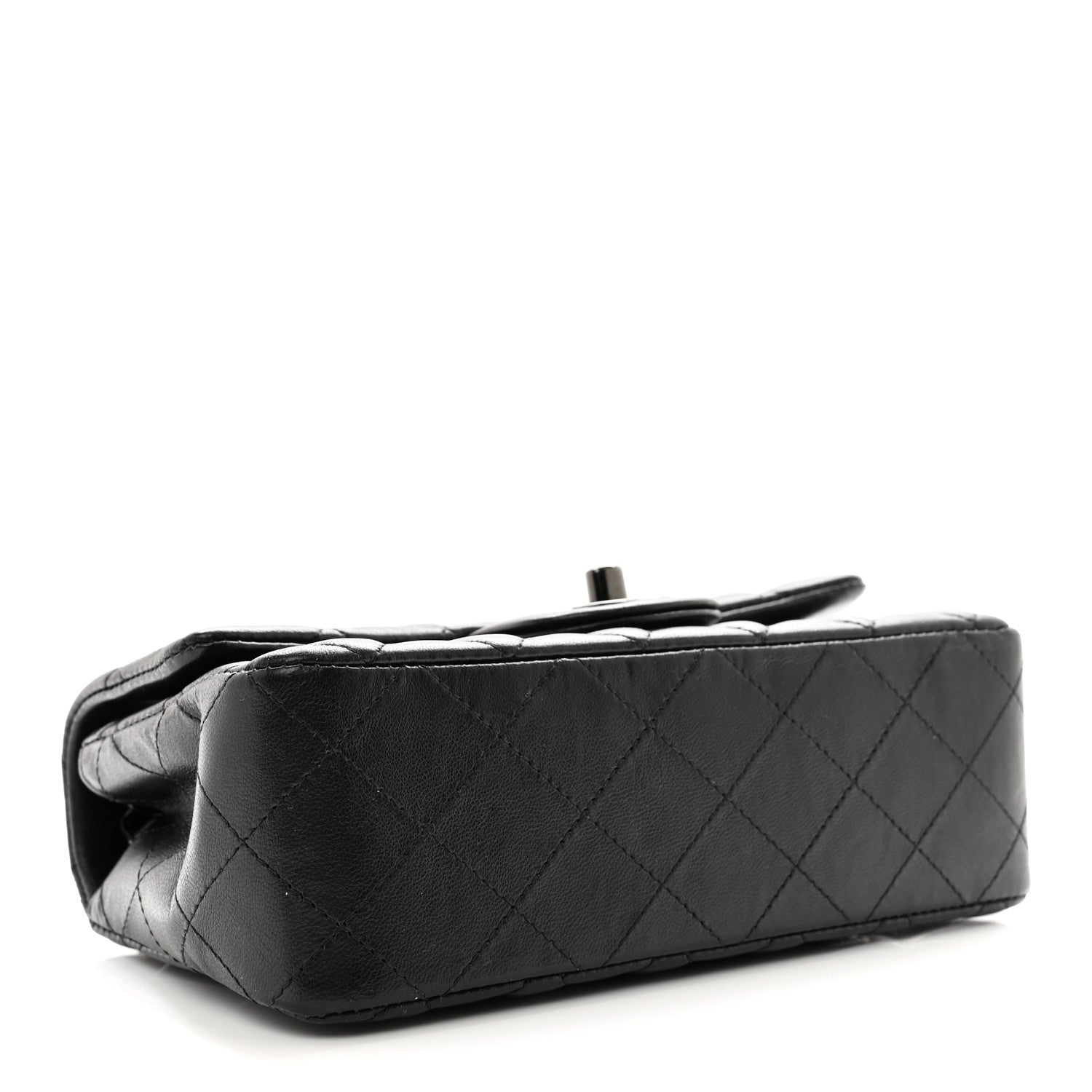 Chanel Lambskin Quilted Mini Rectangular Flap So Black 4 of 12