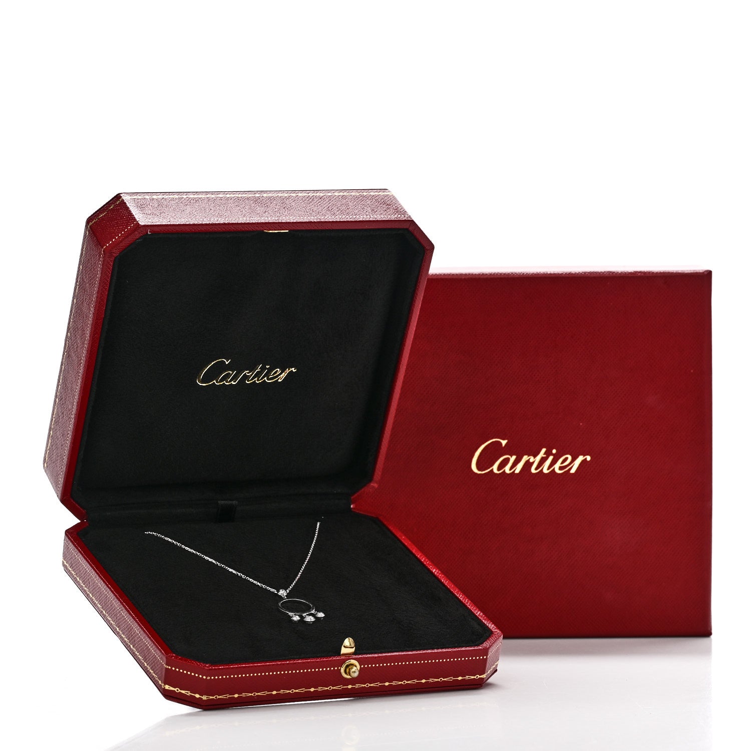 Cartier 18K White Gold Diamond Legers Drop Necklace 6 of 6