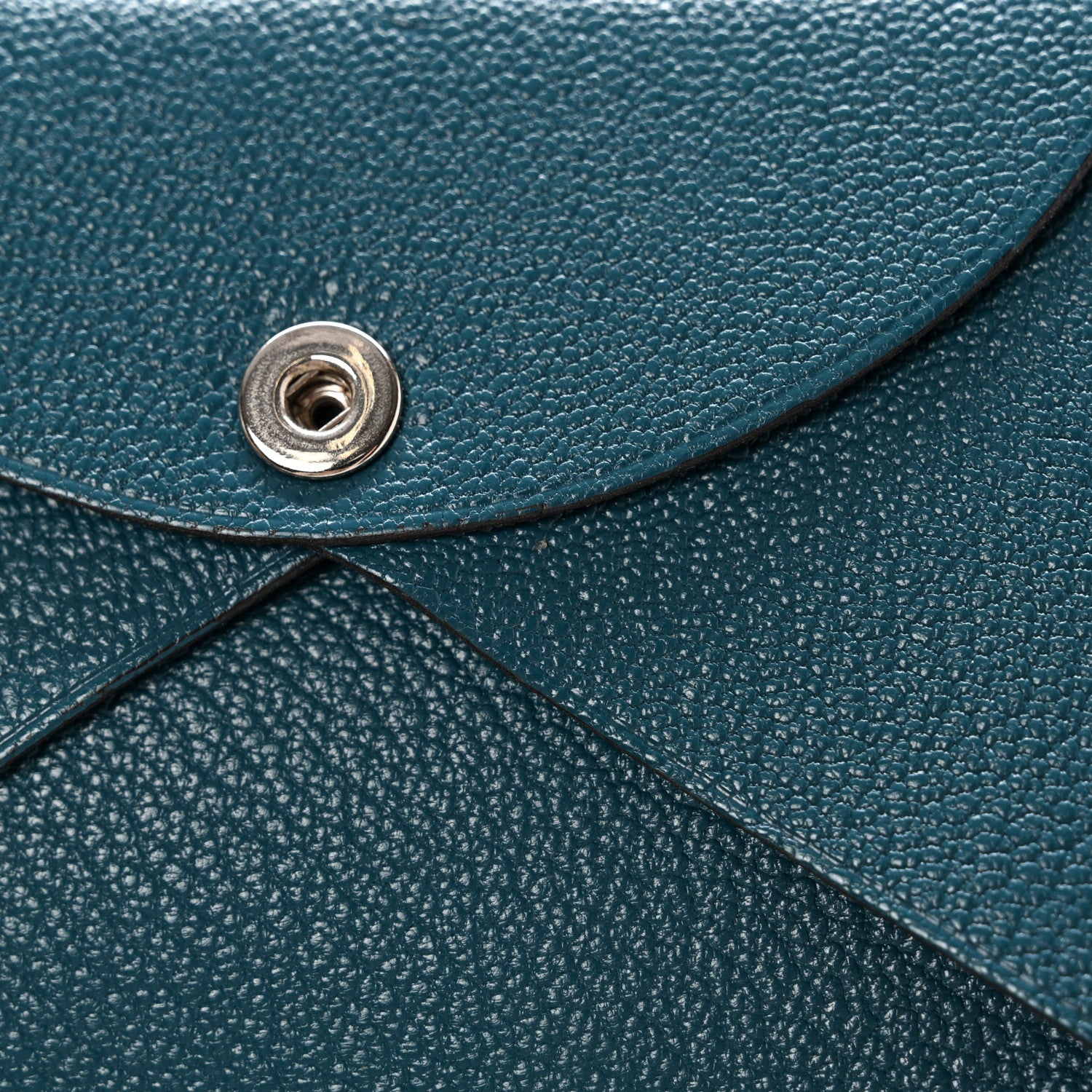Hermes Chevre Mysore Calvi Card Case Vert Bosphore 9 of 10