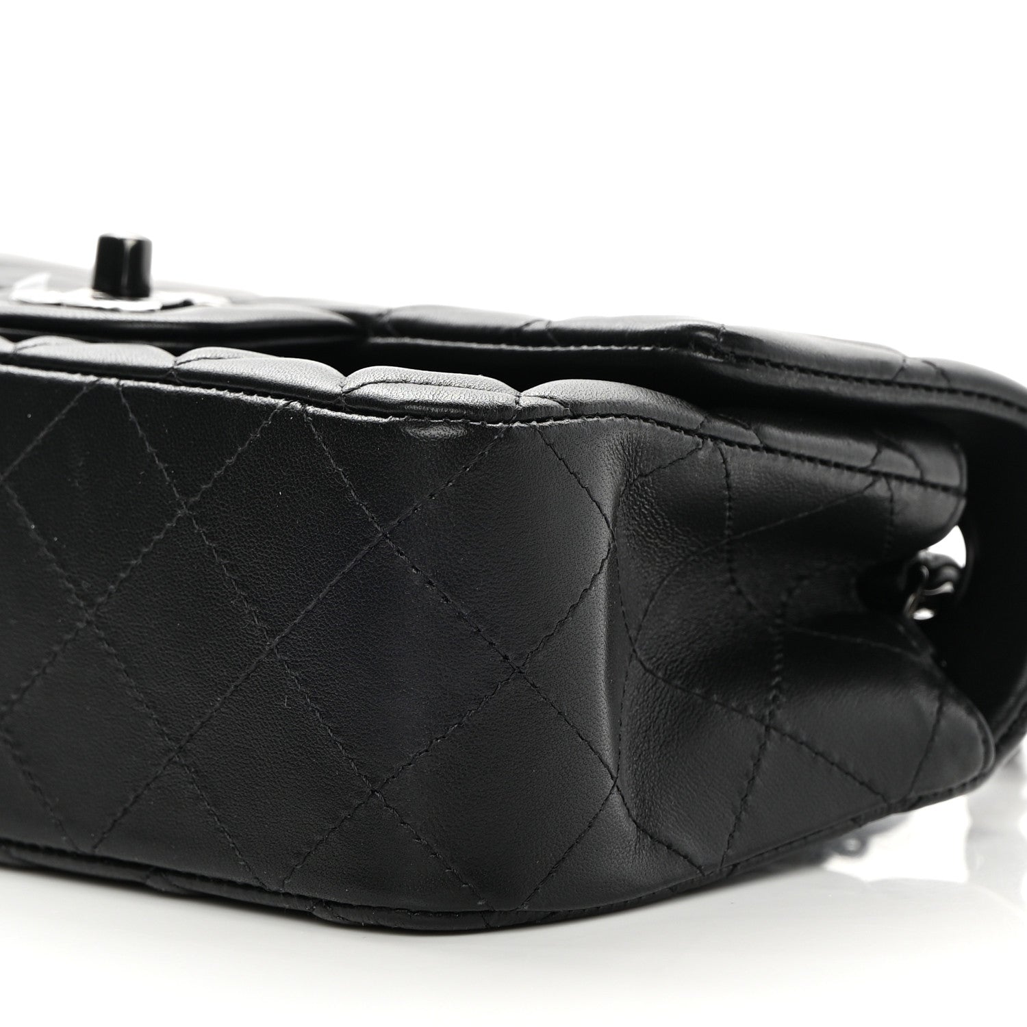 Chanel Lambskin Quilted Mini Rectangular Flap So Black 10 of 13