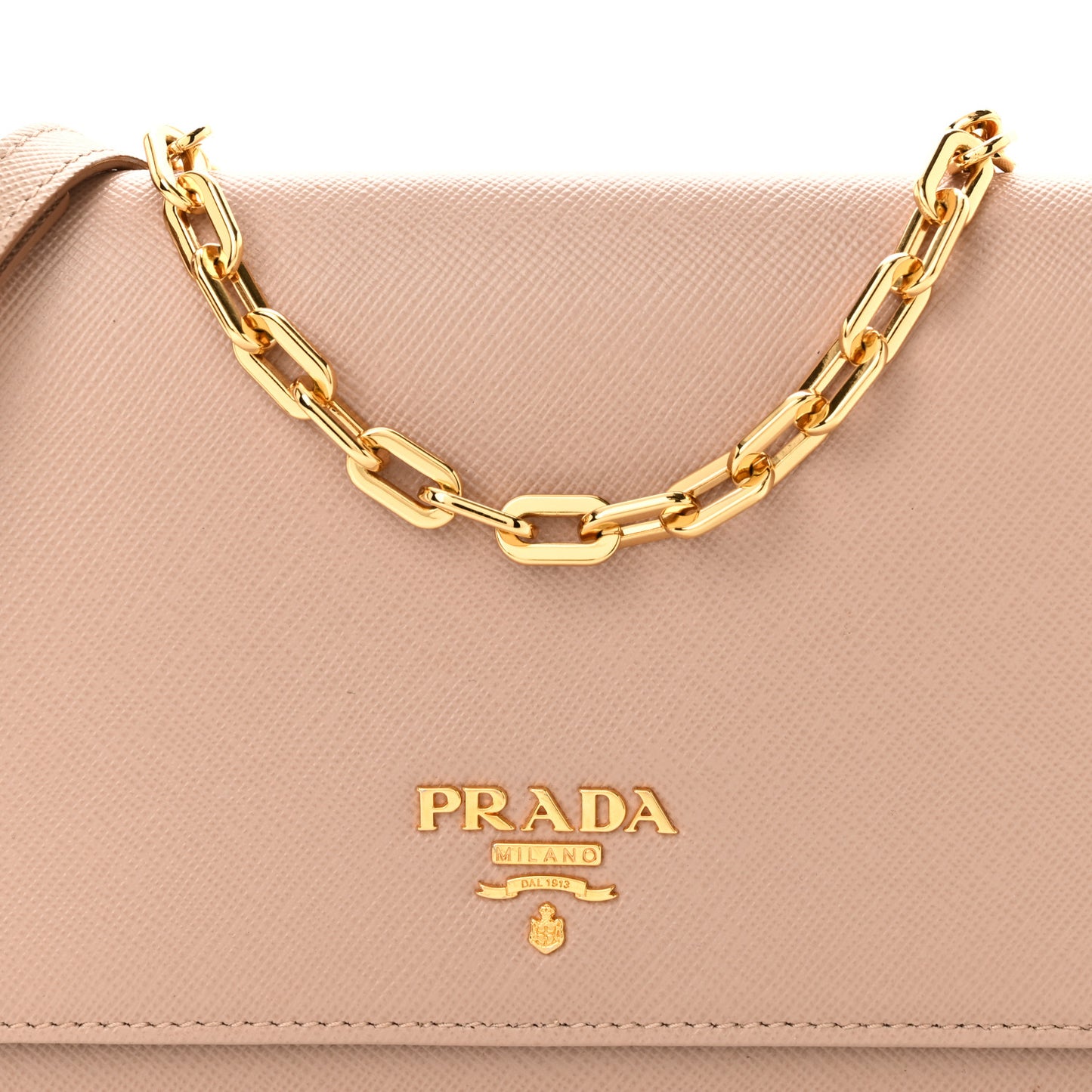 Saffiano Metal Large Chain Wallet Cammeo