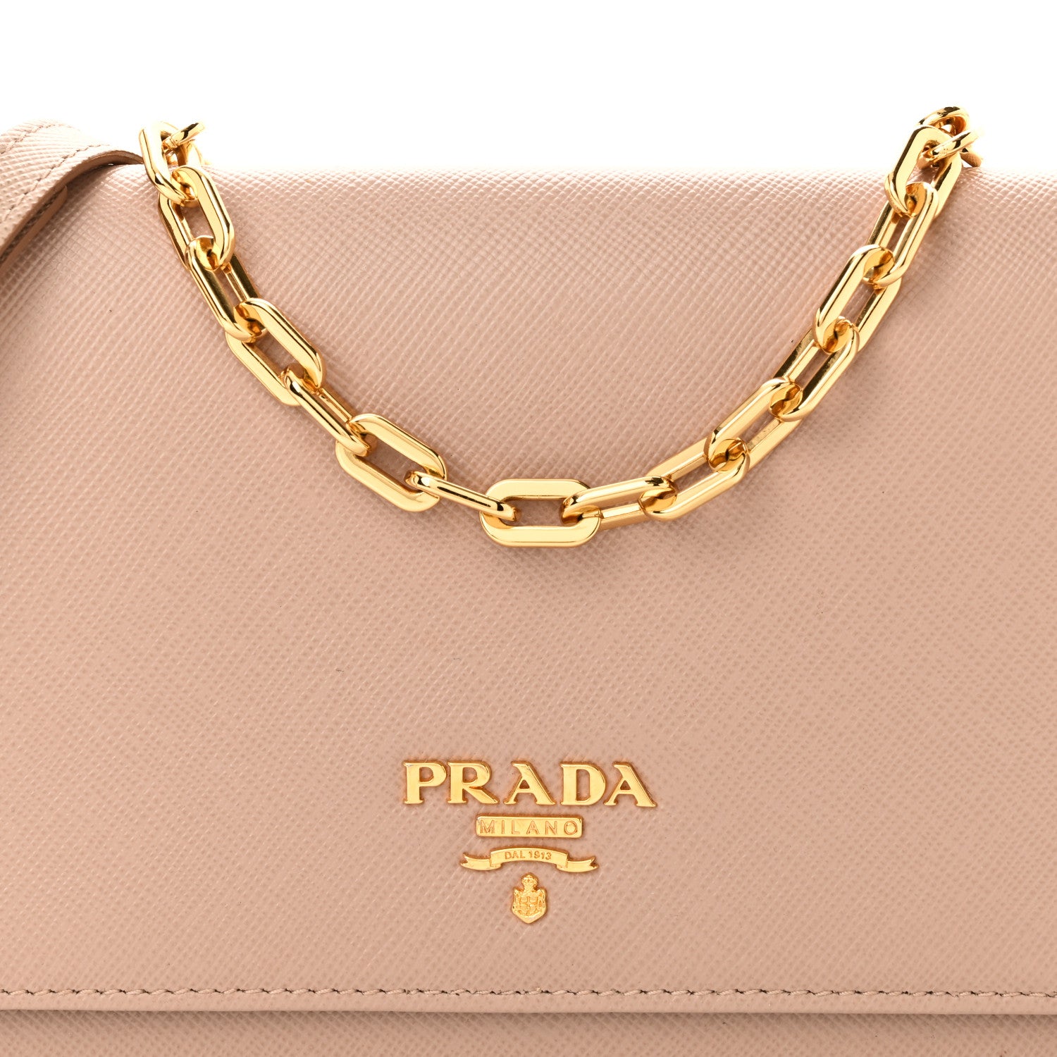 Prada Saffiano Metal Large Chain Wallet Cammeo 7 of 12