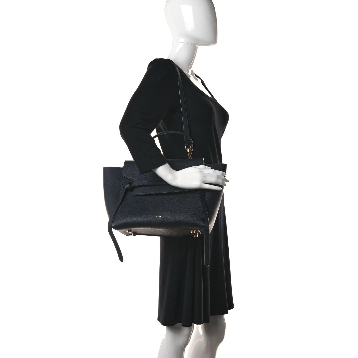 Celine Grained Calfskin Mini Belt Bag Abyss Blue 1 of 16